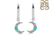 Green Onyx & White Topaz Hoop Earring GRO-RDE-1471.