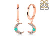 Green Onyx & White Topaz Hoop Earring GRO-RDE-1471.