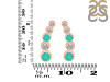 Green Onyx & White Topaz Stud Earring GRO-RDE-1472.