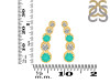 Green Onyx & White Topaz Stud Earring GRO-RDE-1472.