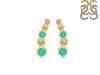 Green Onyx & White Topaz Stud Earring GRO-RDE-1472.