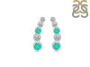 Green Onyx & White Topaz Stud Earring GRO-RDE-1472.