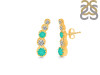 Green Onyx & White Topaz Stud Earring GRO-RDE-1472.