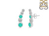 Green Onyx & White Topaz Stud Earring GRO-RDE-1472.