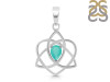 Green Onyx Triquetra Heart Knot Pendant GRO-RDEP-880.
