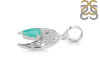Green Onyx Crescent Moon Pendant GRO-RDEP-890.
