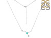 cancer Zodiac Star Constellation Green Onyx & White Topaz Necklace GRO-RDN-486.