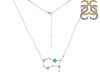 Gemini Zodiac Star Constellation Green Onyx & White Topaz Necklace GRO-RDN-490.