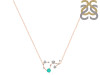 Scorpio Zodiac Star Constellation Green Onyx & White Topaz Necklace GRO-RDN-495.