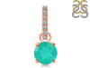 Green Onyx & White Topaz Pendant GRO-RDP-549-CZ-LOOP.