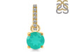 Green Onyx & White Topaz Pendant GRO-RDP-549-CZ-LOOP.