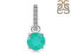Green Onyx & White Topaz Pendant GRO-RDP-549-CZ-LOOP.