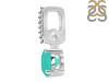 Green Onyx & White Topaz Pendant GRO-RDP-549-CZ-LOOP.