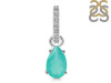 Green Onyx & White Topaz Pendant GRO-RDP-550-CZ-LOOP.
