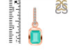 Green Onyx & White Topaz Pendant GRO-RDP-954-CZ-LOOP.