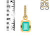 Green Onyx & White Topaz Pendant GRO-RDP-954-CZ-LOOP.