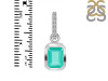 Green Onyx & White Topaz Pendant GRO-RDP-954-CZ-LOOP.