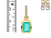 Green Onyx & White Topaz Pendant GRO-RDP-955-CZ-LOOP.