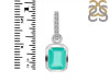 Green Onyx & White Topaz Pendant GRO-RDP-955-CZ-LOOP.