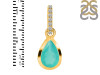Green Onyx & White Topaz Pendant GRO-RDP-956-CZ-LOOP.