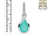 Green Onyx & White Topaz Pendant GRO-RDP-956-CZ-LOOP.