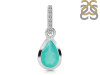 Green Onyx & White Topaz Pendant GRO-RDP-956-CZ-LOOP.