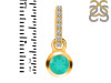 Green Onyx & White Topaz Pendant GRO-RDP-957-CZ-LOOP.