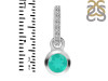 Green Onyx & White Topaz Pendant GRO-RDP-957-CZ-LOOP.