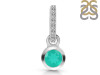 Green Onyx & White Topaz Pendant GRO-RDP-957-CZ-LOOP.
