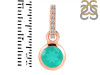 Green Onyx & White Topaz Pendant GRO-RDP-958-CZ-LOOP.