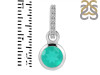 Green Onyx & White Topaz Pendant GRO-RDP-958-CZ-LOOP.