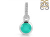 Green Onyx & White Topaz Pendant GRO-RDP-958-CZ-LOOP.