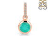 Green Onyx & White Topaz Pendant GRO-RDP-959-CZ-LOOP.