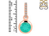 Green Onyx & White Topaz Pendant GRO-RDP-959-CZ-LOOP.