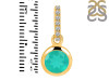 Green Onyx & White Topaz Pendant GRO-RDP-959-CZ-LOOP.