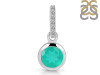Green Onyx & White Topaz Pendant GRO-RDP-959-CZ-LOOP.