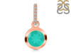 Green Onyx & White Topaz Pendant GRO-RDP-960-CZ-LOOP.