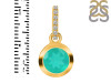 Green Onyx & White Topaz Pendant GRO-RDP-960-CZ-LOOP.