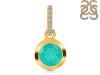 Green Onyx & White Topaz Pendant GRO-RDP-960-CZ-LOOP.
