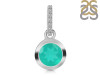 Green Onyx & White Topaz Pendant GRO-RDP-960-CZ-LOOP.