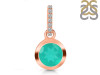 Green Onyx & White Topaz Pendant GRO-RDP-992-CZ-LOOP.