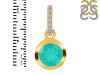 Green Onyx & White Topaz Pendant GRO-RDP-992-CZ-LOOP.