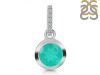 Green Onyx & White Topaz Pendant GRO-RDP-992-CZ-LOOP.
