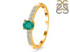Green Onyx & White Topaz Ring GRO-RDR-2538.