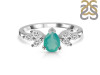Green Onyx & White Topaz Ring GRO-RDR-2556.