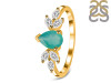 Green Onyx & White Topaz Ring GRO-RDR-2556.