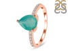 Green Onyx & White Topaz Ring GRO-RDR-2860.