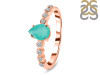 Green Onyx & White Topaz Ring GRO-RR-419D.