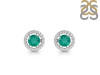 Green Onyx & White Topaz Stud Earring GRO-RDE-985.