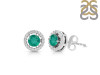 Green Onyx & White Topaz Stud Earring GRO-RDE-985.